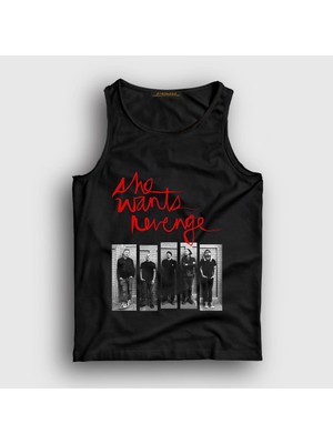 Presmono Unisex Siyah Band She Wants Revenge Atlet
