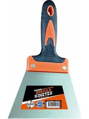 Kinetex KTX-2162 Kauçuk Saplı Çelik Boyacı Spatulası, Çok Renkli (Asorti), 140MM, Profesyonel Boya Uygulama Aleti