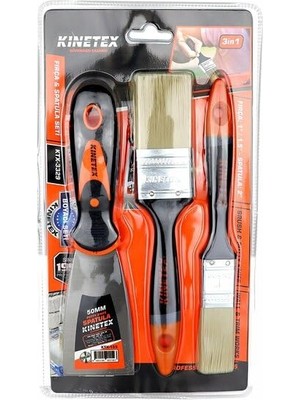 Boyacı & Nalbur 3 Parça Set, 50MM Spatula ve 2 Adet Kesme Fırçası Dahil