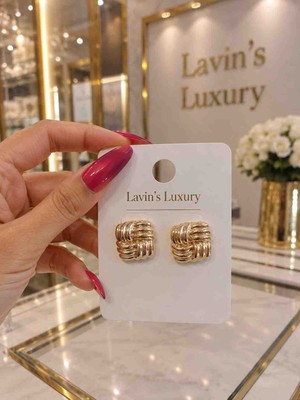 Lavin’s Luxury Lavin’s Düğüm Gold Küpe ✨