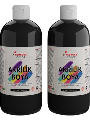Siyah Akrilik Boya 2'li Set 2X500GR