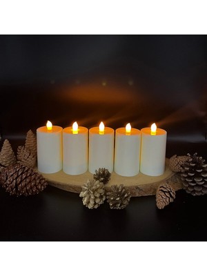 Moontime Alaçatı 5 Adet 10 cm Krem Renk Batom - 6 cm Çap