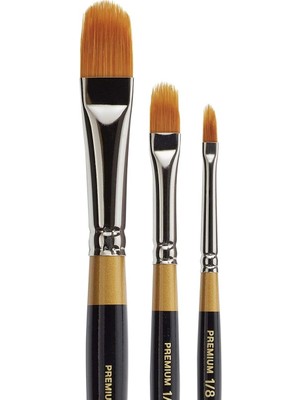Kıngart™ Orijinal Gold 9520 Serisi, Altın Taklon Filbert Tırmık/tarak 3 Parça Set