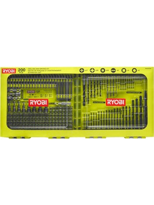 Ryobi RAKDD200 Delme+Kılavuz Kiti (200 Adet)