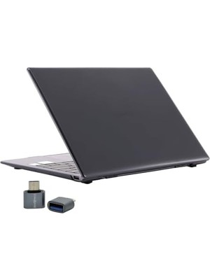 Matebook D14 2019-2022 Kılıf Uyumlu Kristal Parlak Şeffaf Sert Hard Case Ince Hafif Çizilme Koruma 14 Inç Siyah