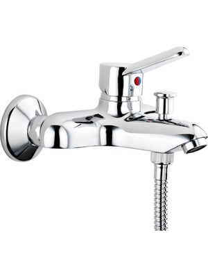 Punto Viva Banyo Bataryası A41045, Duvardan Montaj, Krom, Seramik Kartuşlu, Pirinç Gövde
