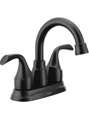 Moen Idora Mat Siyah Iki Kulplu Centerset Banyo Lavabo Bataryası Tahliye Montajlı, 84115BL