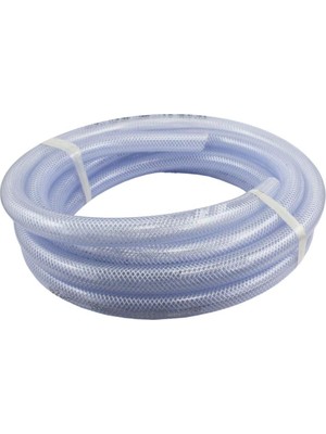 Duda Energy HPPVC100-7,6 M 25' x 2,5 cm Id Yüksek Basınçlı Örgülü Şeffaf Esnek Pvc Boru Ağır Hizmet Uv Kimyasal Dayanıklı Vinil Hortum Su Yağı