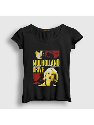 Presmono Kadın Siyah Poster Mulholland Drive David Lynch T-Shirt