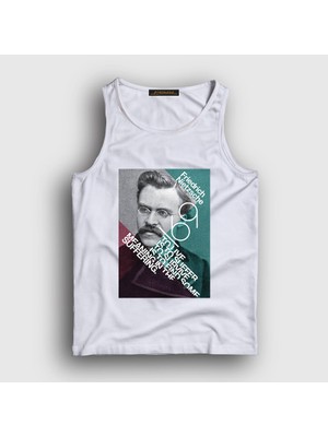 Presmono Unisex Beyaz Suffering Filozof Felsefe Friedrich Nietzsche Atlet