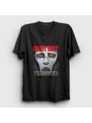 Presmono Unisex Siyah Terrified Quiet Riot T-Shirt