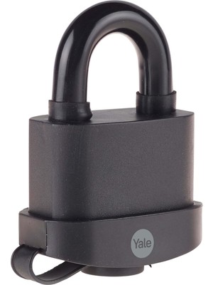 Yale Y220B/61/123/1-61MM Pvc Kaplamalı Marin Asma Kilit - Yüksek Koruma - Çift Kilitleme - Sertleştirilmiş Çelik Halka - 3 Anahtar