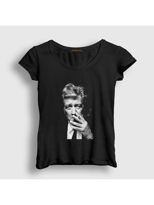 Presmono Kadın Siyah Yönetmen Sinema Hediye David Lynch T-Shirt
