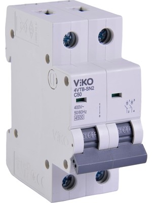 4VTB-2C50 Otomatik Sigorta 4,5ka C Tipi 2 Kutup 50A