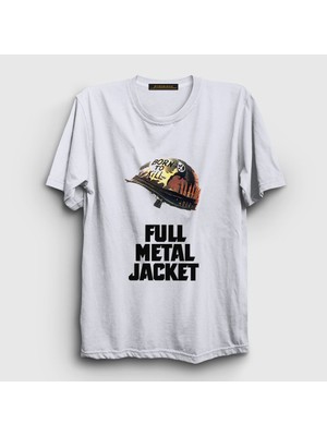 Presmono Unisex Beyaz Film Sinema Full Metal Jacket T-Shirt