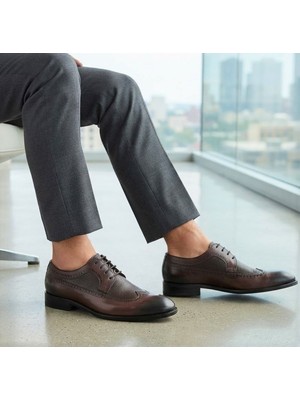 Klasik Erkek Ayakkabı Leosteps Brown Gravel