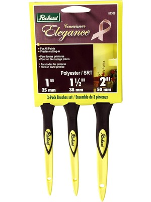 Richard 81309 Elegance Fırça Seti, Paket (1", 1-1/2", 2"), 3 Paket