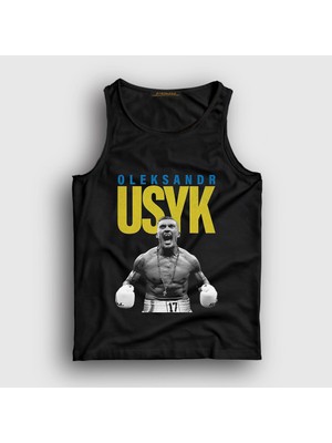 Presmono Unisex Siyah Poster Boks Boxing Oleksandr Usyk Atlet