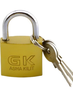 Asma Kilit Sarı 32 mm 3 Anahtarlı Halka Kapı Sandık Kutu Kilidi Tosba Kilit