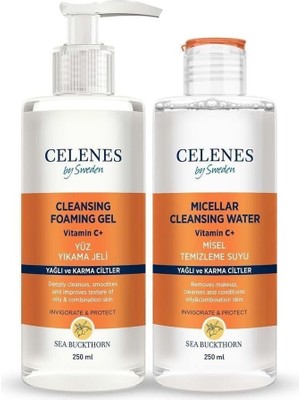 Celenes By Sweden Yağlı ve Karma Ciltler Için C Vitaminli Aydınlatıcı & Bakım Seti