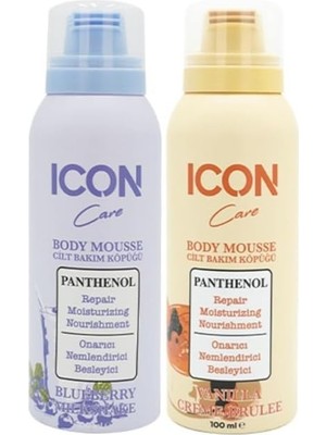 Icon Care Vanılla 100 ml & Blueberry 100 ml Cilt Bakım Köpüğü 2'li Set
