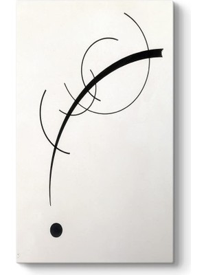 Wassily Kandinsky - Geometrik Eğrilerin Eşlik Eden Sesi Tablosu 80 x 140