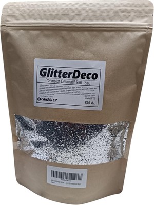 500GR Glitter Gümüş Sim Tozu Iri Taneli Chunky – Epoksi, Boya, Resin Art, Mum, Nail Art,dekorasyon Toz Sim (Profesyonel Boy)