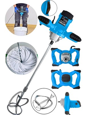 Steiner Alman Gt-Blue 3000 Bakır Sargı 6 Kademe Devir Ayarlı Elektrikli Alçı Boya ve Harç Karıştırıcı Mikser