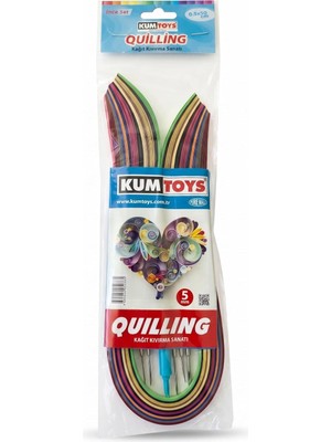 HOBI24 Quilling Seti, Kağıt + Kıvırma Aparatı 50CM5MM 15RENK