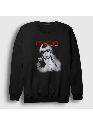 Presmono Unisex Siyah Ahyeon Psycho K Pop Babymonster Sweatshirt