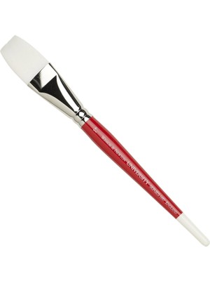 Winsor & Newton University Serie 680 Fırça Kısa Saplı, Sentetik, Beyaz, Kırmızı, 1 Inç