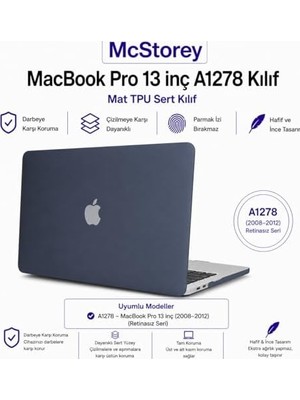 MacBook Pro Kılıf 13 Inç A1278 2008 2009 2010 2011 2012 Uyumlu Mat Sert Tpu Hardcase Çizilmez Darbeye Dayanıklı Ince Hafif Koruyucu Kapak Siyah