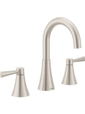 Moen 84023SRN Ronan Iki Saplı Yaygın Lavabo Bataryası, Spot Dirençli Fırçalanmış Nikel