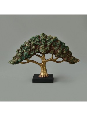 Moontime Alaçatı Deco Bonsai Dekor - Yeşil / Kahverengi - 22 cm