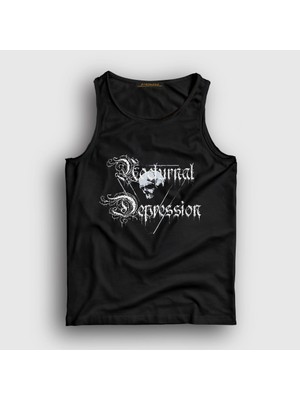 Presmono Unisex Siyah Skull Nocturnal Depression Atlet