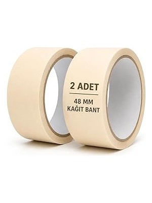 2 Adet Kağıt Bant 48MM Maskeleme Bandı Boya Bandı