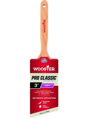 Wooster Brush Z1222-3 Beyaz Görkemli Açılı Kanat Boya Fırçası, 7,5 cm