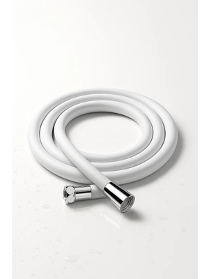 Proalet Silikon Duş Hortumu, Yüksek Kaliteli, Esnek Spiral Yapı, Kıvrılmaz, Kırılmaz, Dayanıklı Banyo Hortumu, Sızdırmaz Bağlantı Uçlu, Su Geçirmez, Kolay Temizlenebilir, 150 cm (Beyaz)