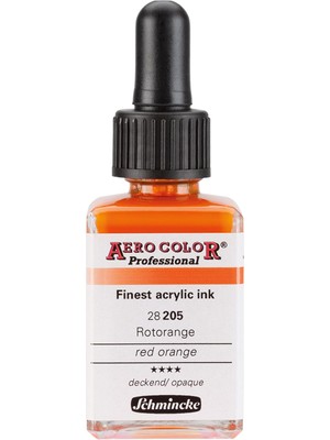Schmincke Aero Color Professional Akrilik Airbrush Mürekkebi 28 ml 205 Red Orange