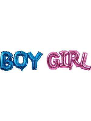 Cinsiyet Partisi Boy Girl Folyo Balon Set