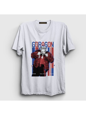 Presmono Unisex Beyaz Big Bang Kwon Ji Yong G-Dragon T-Shirt