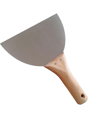BADEM10 Ahşap Saplı Metal Macun Spatula Temizlik Boya Sıva Kazıma Harç Karıştırma Ispatulası 18 cm