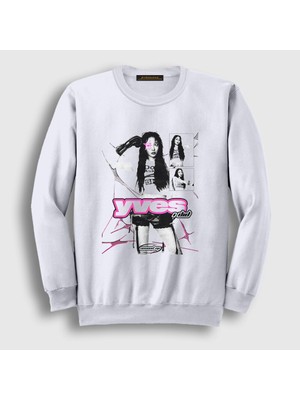 Presmono Unisex Beyaz I Did K-Pop Yves Loona Sweatshirt