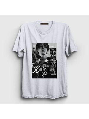 Presmono Unisex Beyaz Killin It Girl J-Hope Jung Hoseok T-Shirt