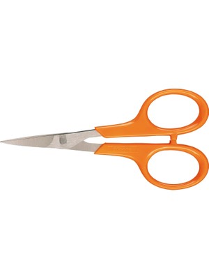 Fiskars Kavisli Bıçaklı Manikür/nakış Makası, Toplam Uzunluk: 10 Cm, Sağ ve Sol Elini Kullananlar Için, Paslanmaz Çelik Bıçaklar/plastik Saplar, Klasik, 1005144