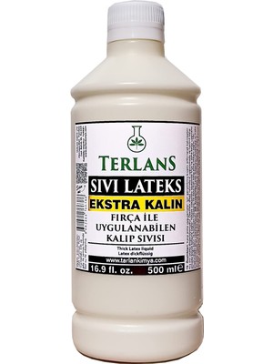 Terlans Ekstra Kalın Sıvı Lateks 500 ml Fırça ile Sürülebilir Kalıp Sıvısı Thick Liquid Latex