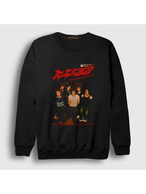 Presmono Unisex Siyah Rise And Realize K Pop Riize Sweatshirt