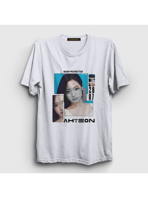 Presmono Unisex Beyaz Poster Ahyeon Babymonster Baby Monster T-Shirt
