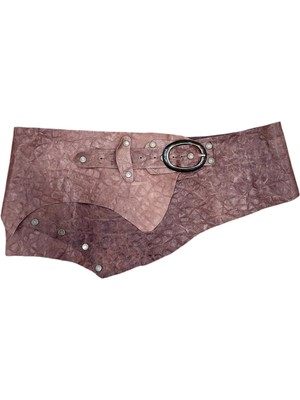 Yılday Gür Butik Bjorn Krokodil Dokulu Tasarım Hakiki Deri Kemer - El Yapımı ve Ikonik - Standart Beden