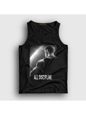 Presmono Unisex Siyah Discipline Gym Fitness David Laid Atlet